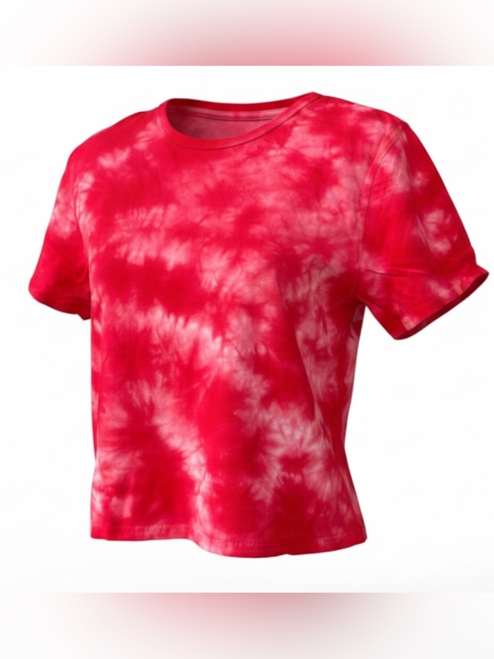 Lot of 10 ZooZatz Tie Dye Blank Crop T Shirts  Red White DIY Custom SMALL